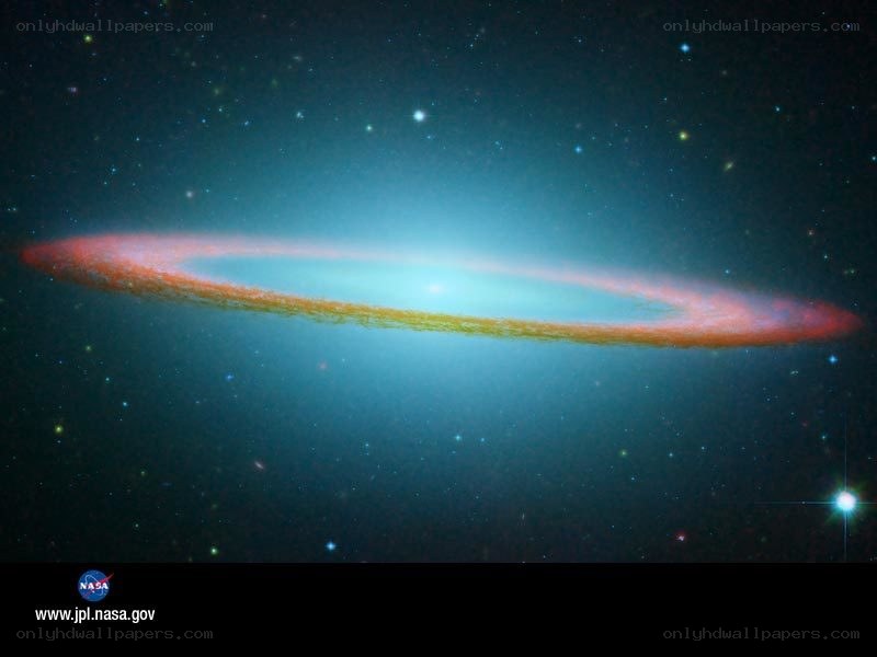 Sombrero Galaxy in space