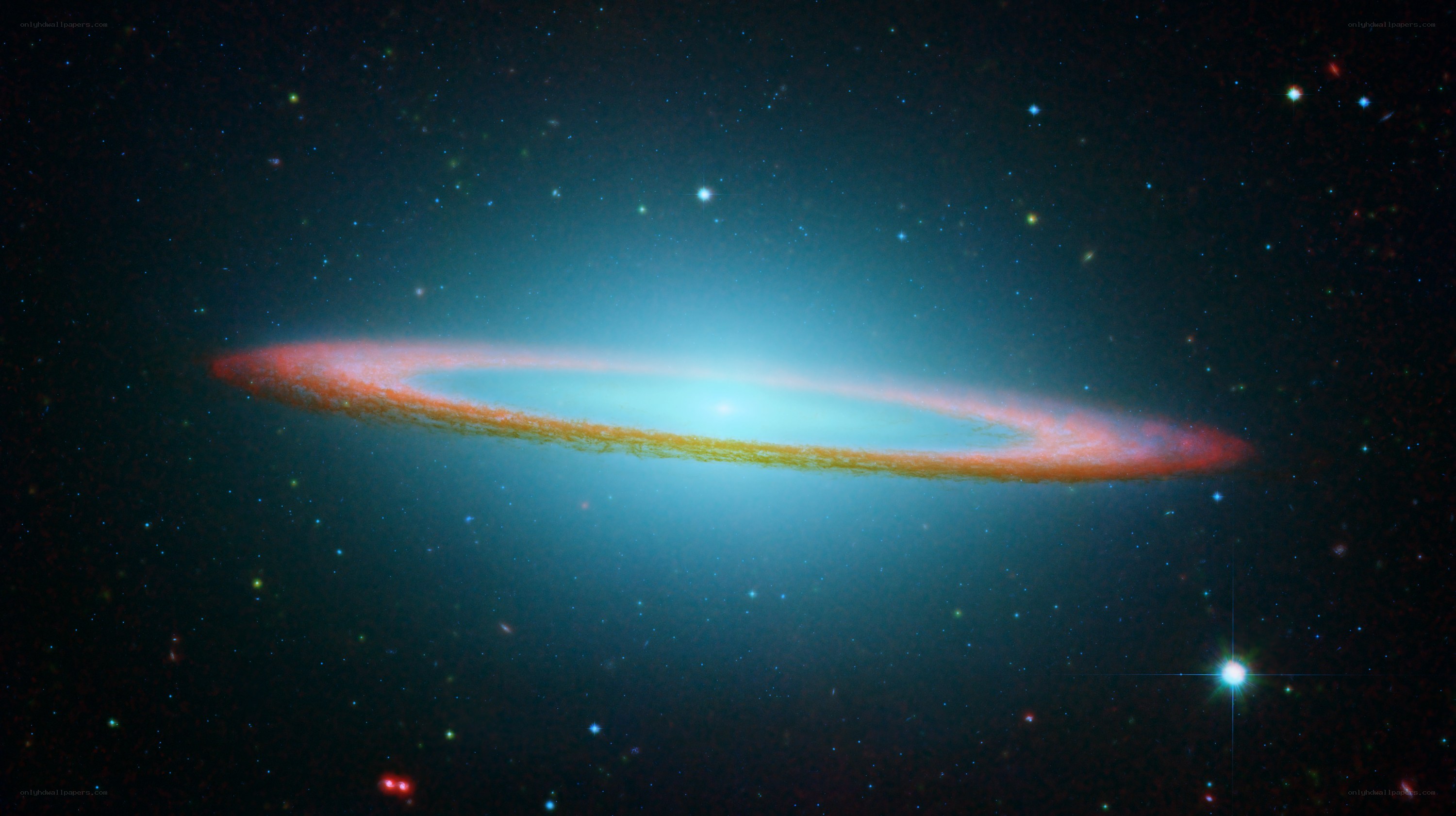 Sombrero Galaxy in space