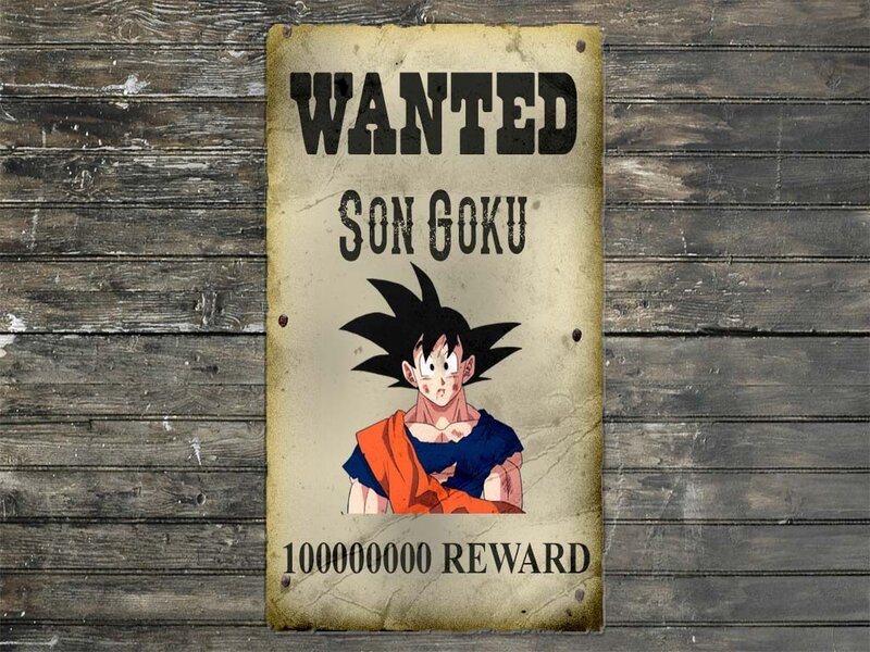 Son Goku Wanted Poster