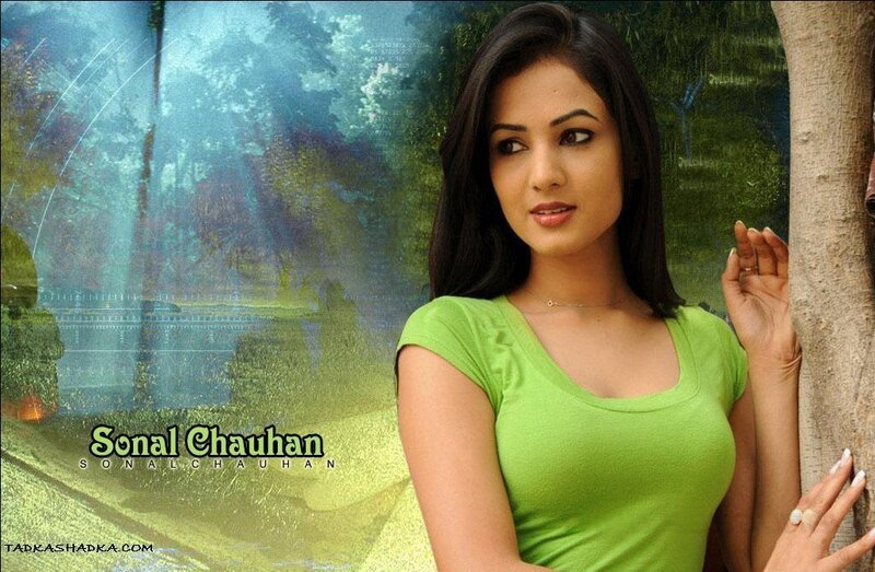 Sonali Chauhan in green top