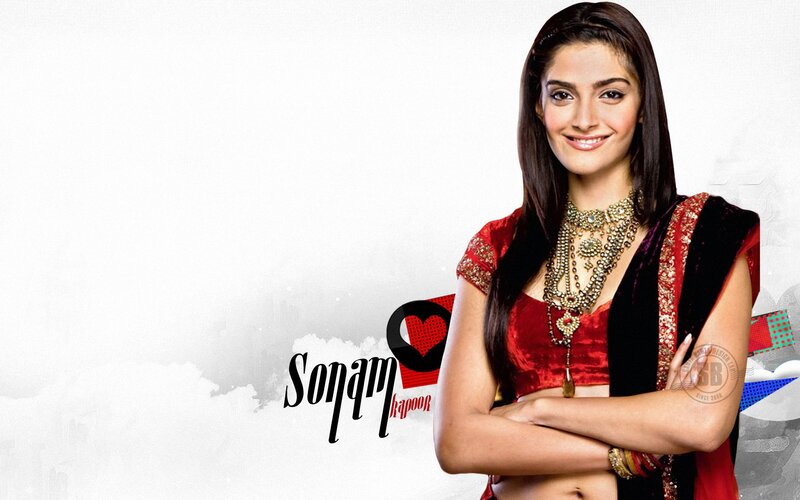 Sonam Kapoor in red sari
