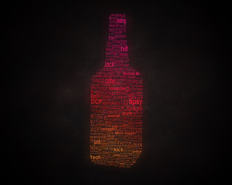 song lyrics in bottle shape
