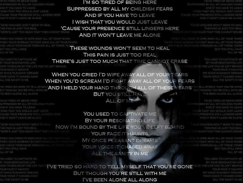 song lyrics with woman's face