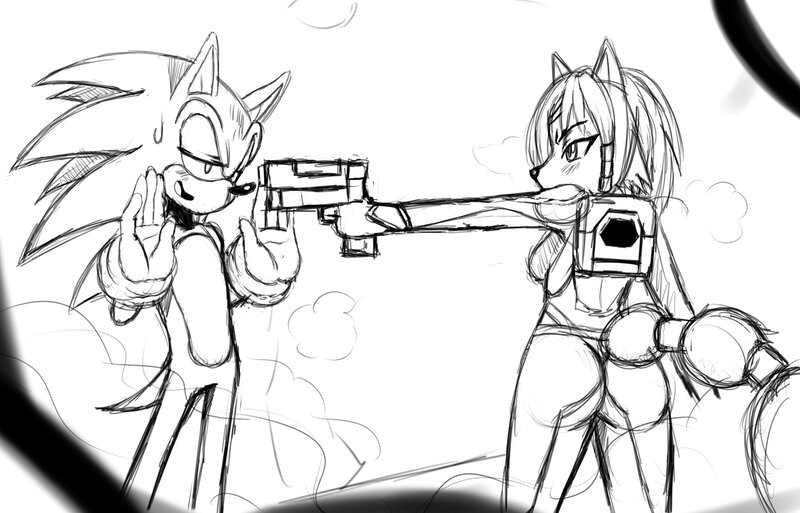 Sonic and a Female Character