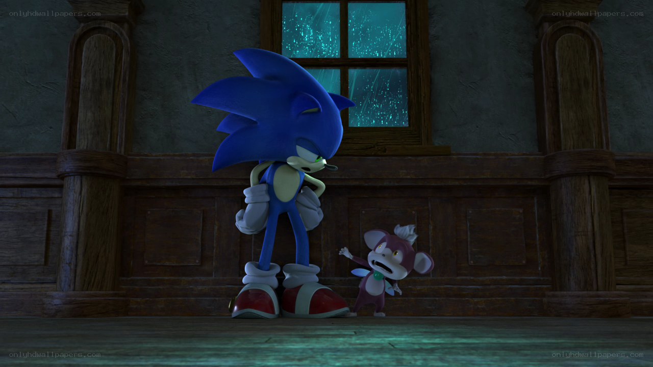 Sonic and a small creature