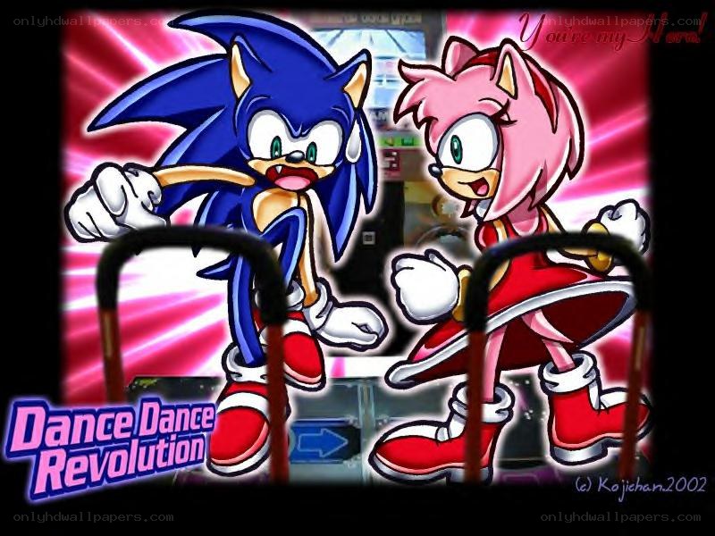 Sonic and Amy in Dance Revolution