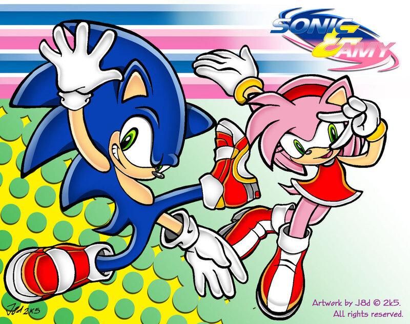 Sonic and Amy Running