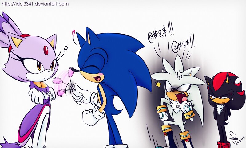 Sonic and Friends — Blue, Playful, Digital Art