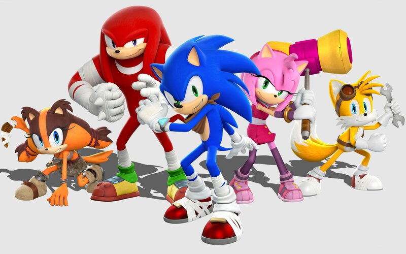 Sonic and Friends Group — Blue, Action, 3d Render