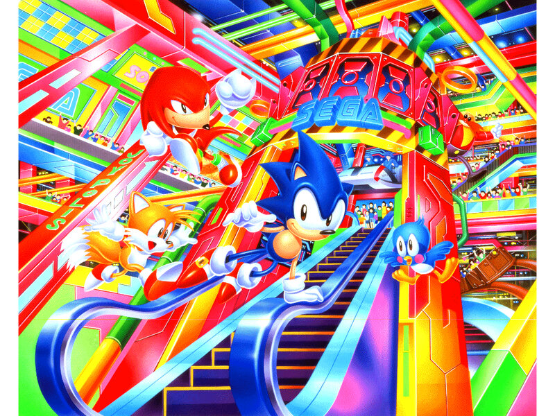 Sonic and friends in a colorful world