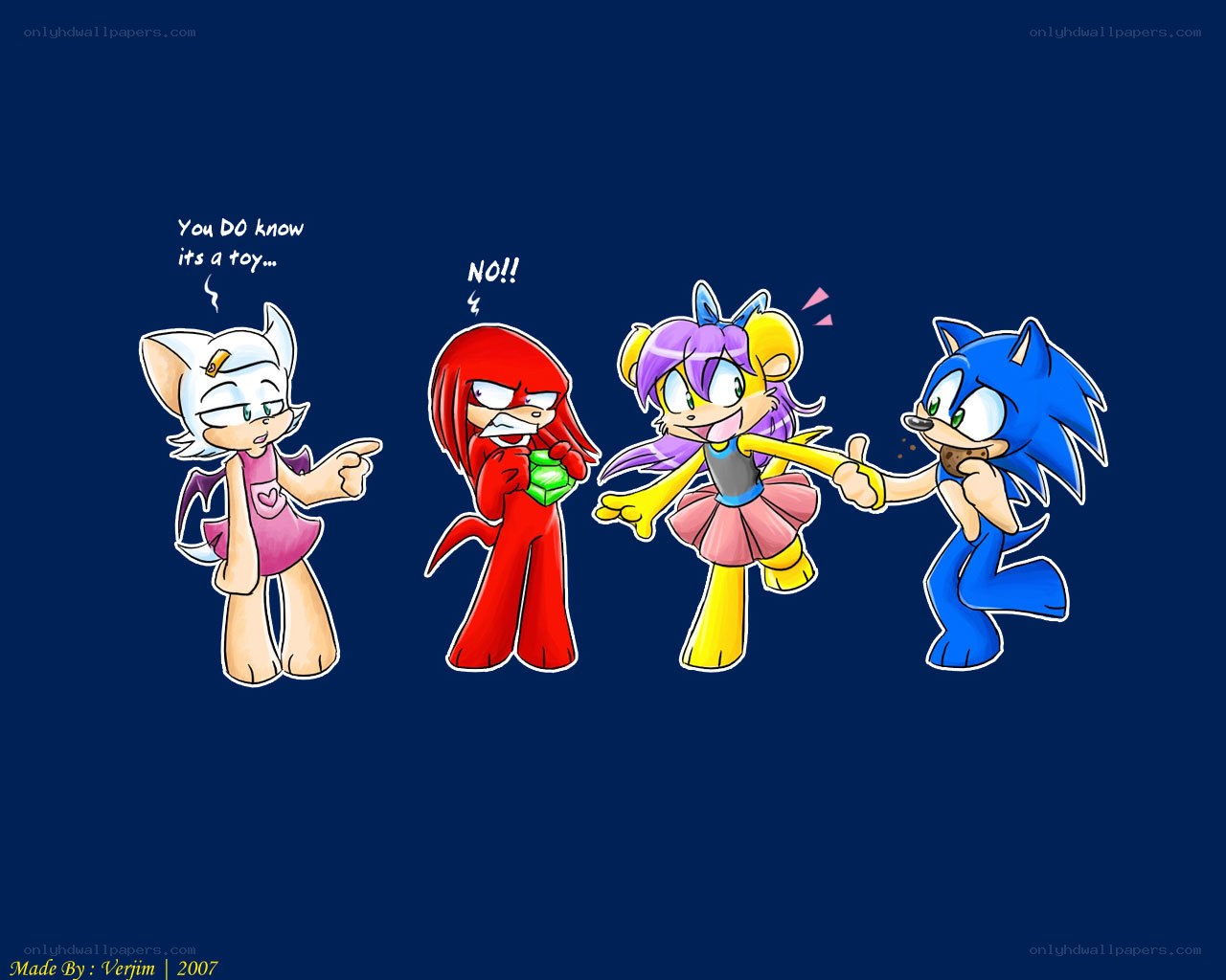 Sonic and friends in a comic panel