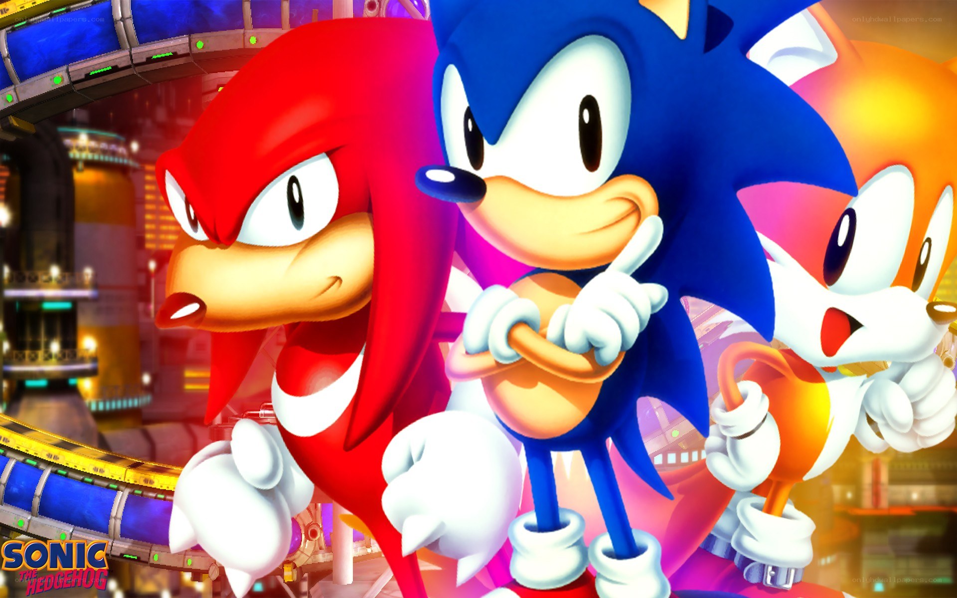 Sonic and friends in action
