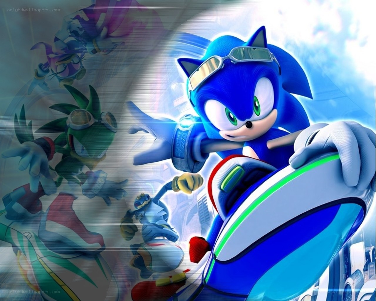 Sonic and friends in action
