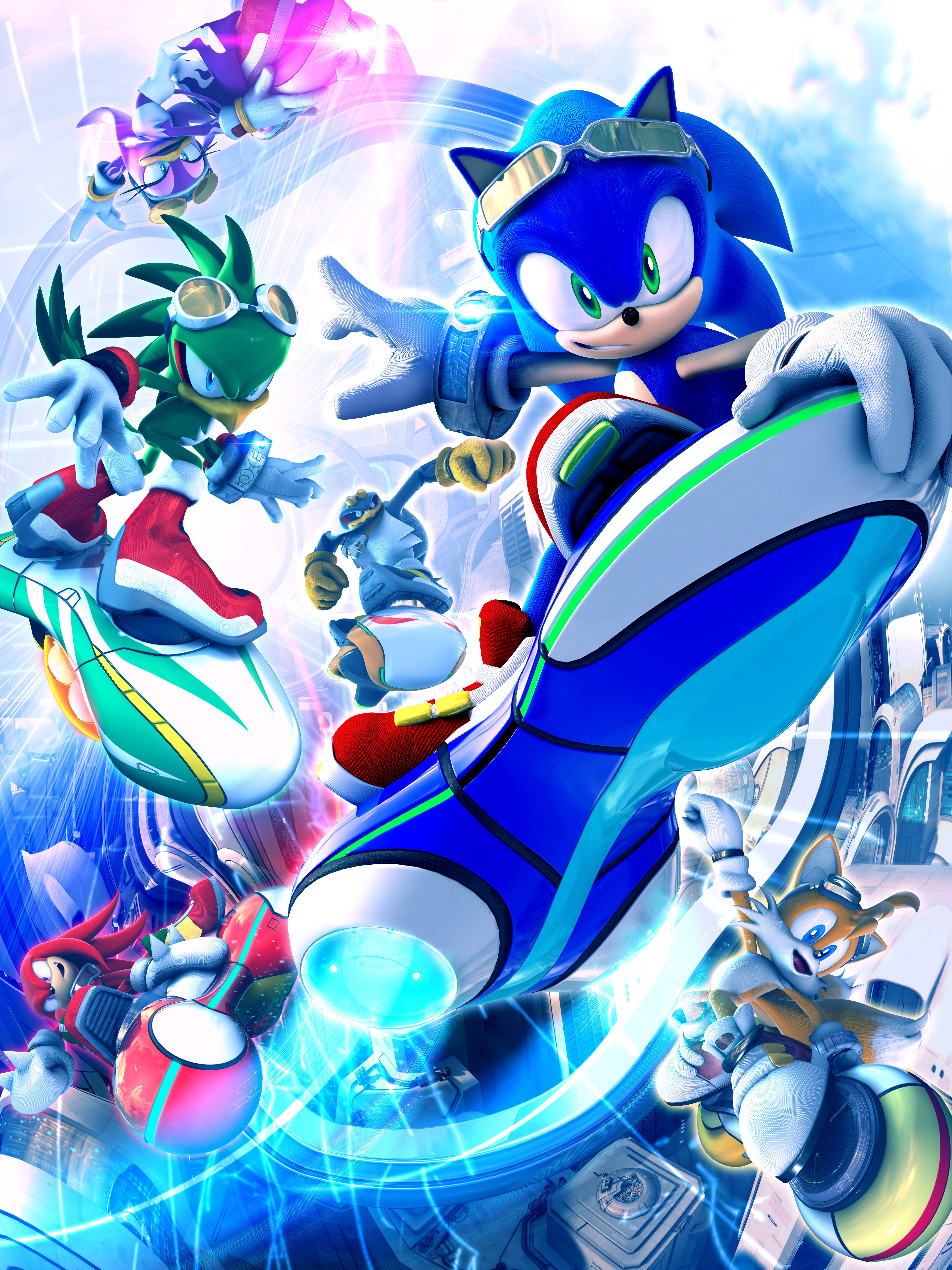 Sonic and friends in action