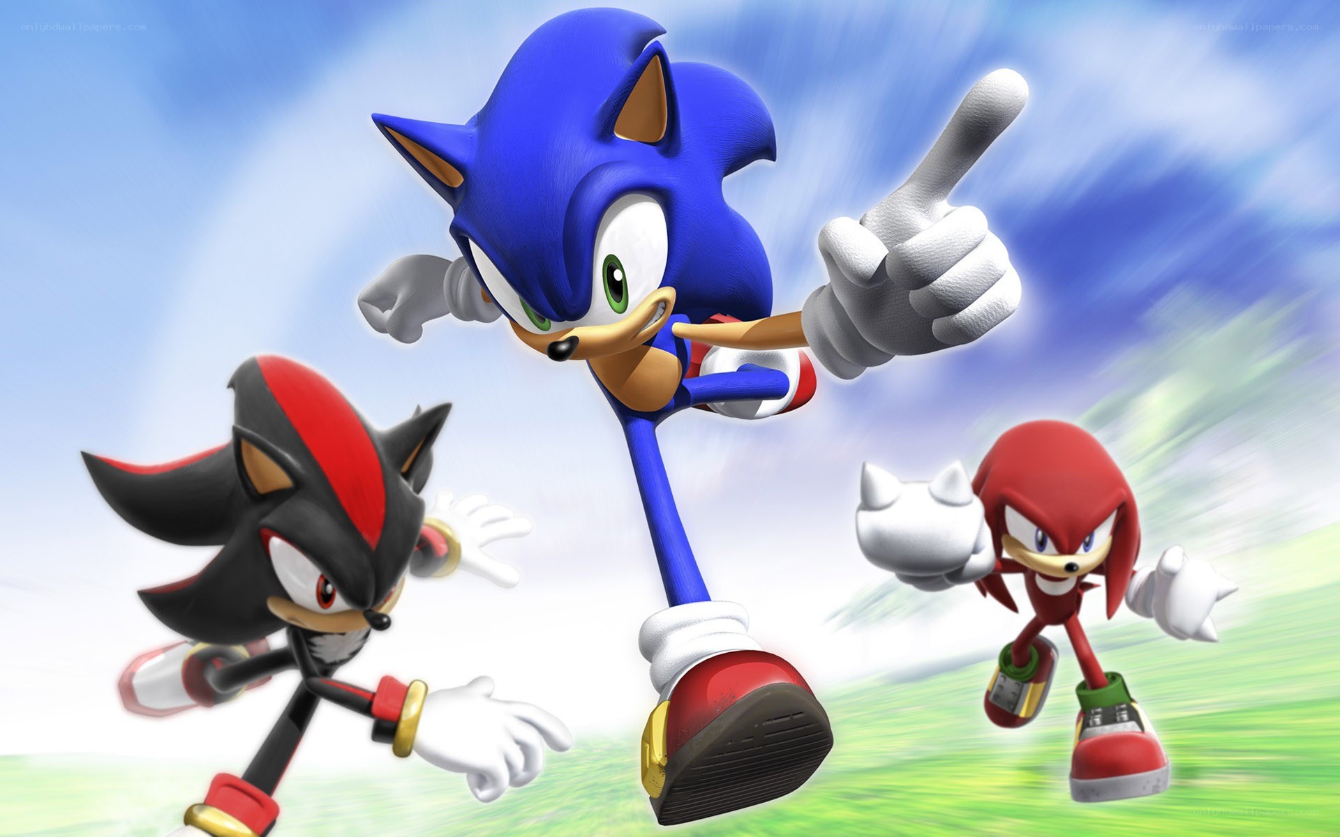 Sonic and friends in action