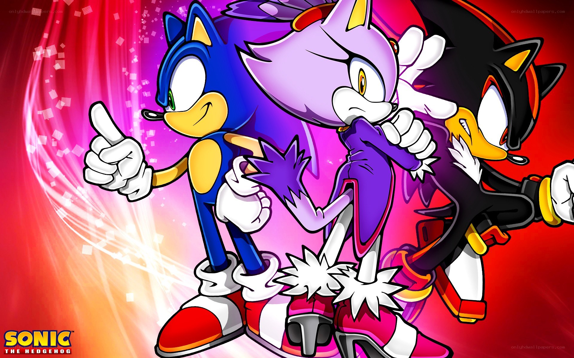 Sonic and friends in action