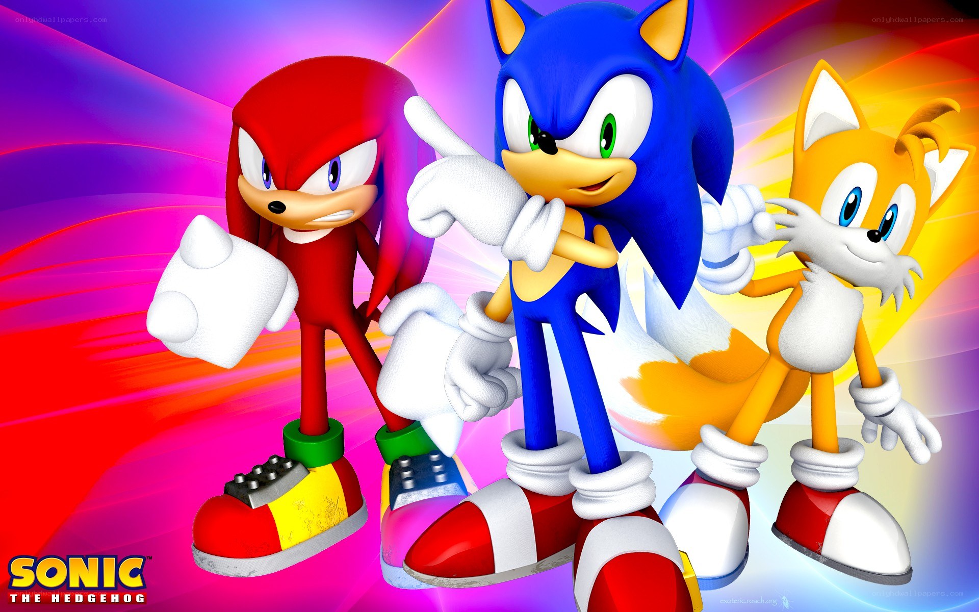Sonic and friends in action