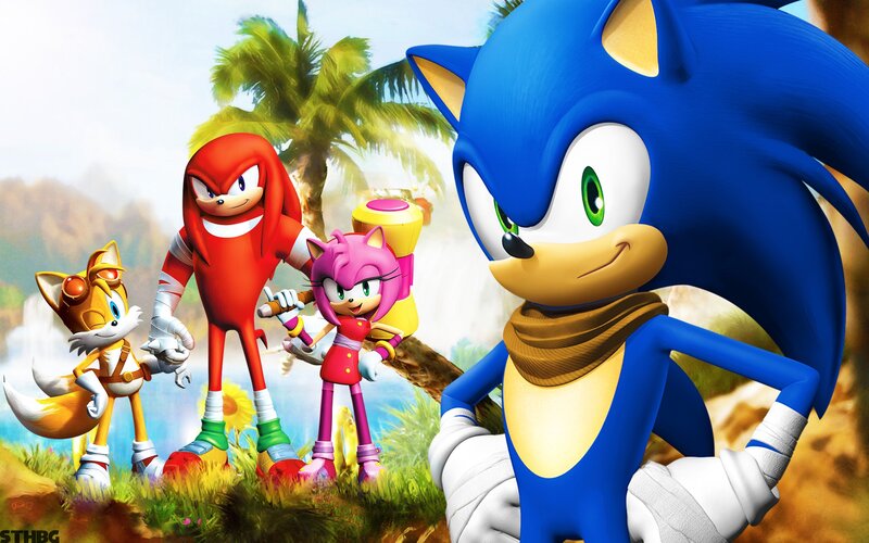 Sonic and Friends in Jungle — Blue, Adventurous, Afternoon