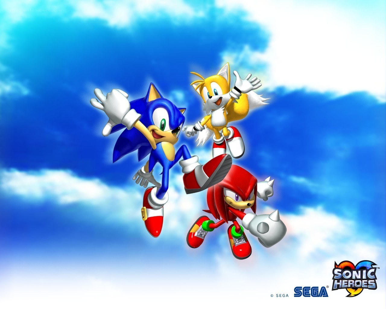 Sonic and friends in the sky