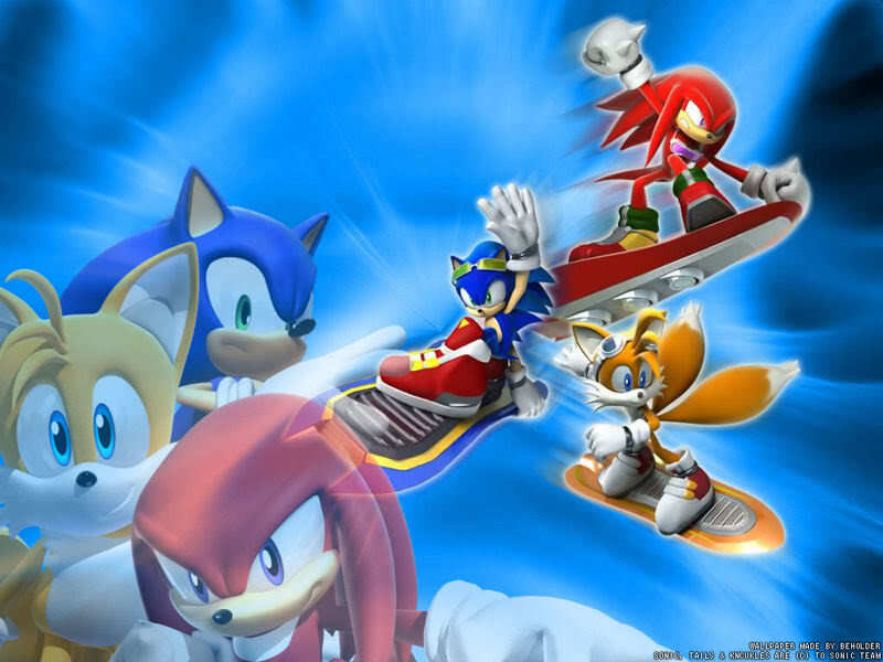 Sonic and Friends on Hoverboards — Blue, Dynamic