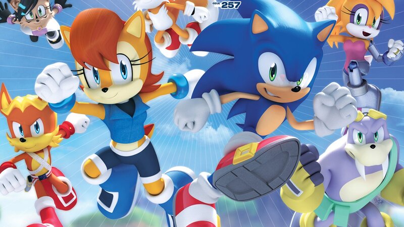 Sonic and Friends Running — Blue, Energetic