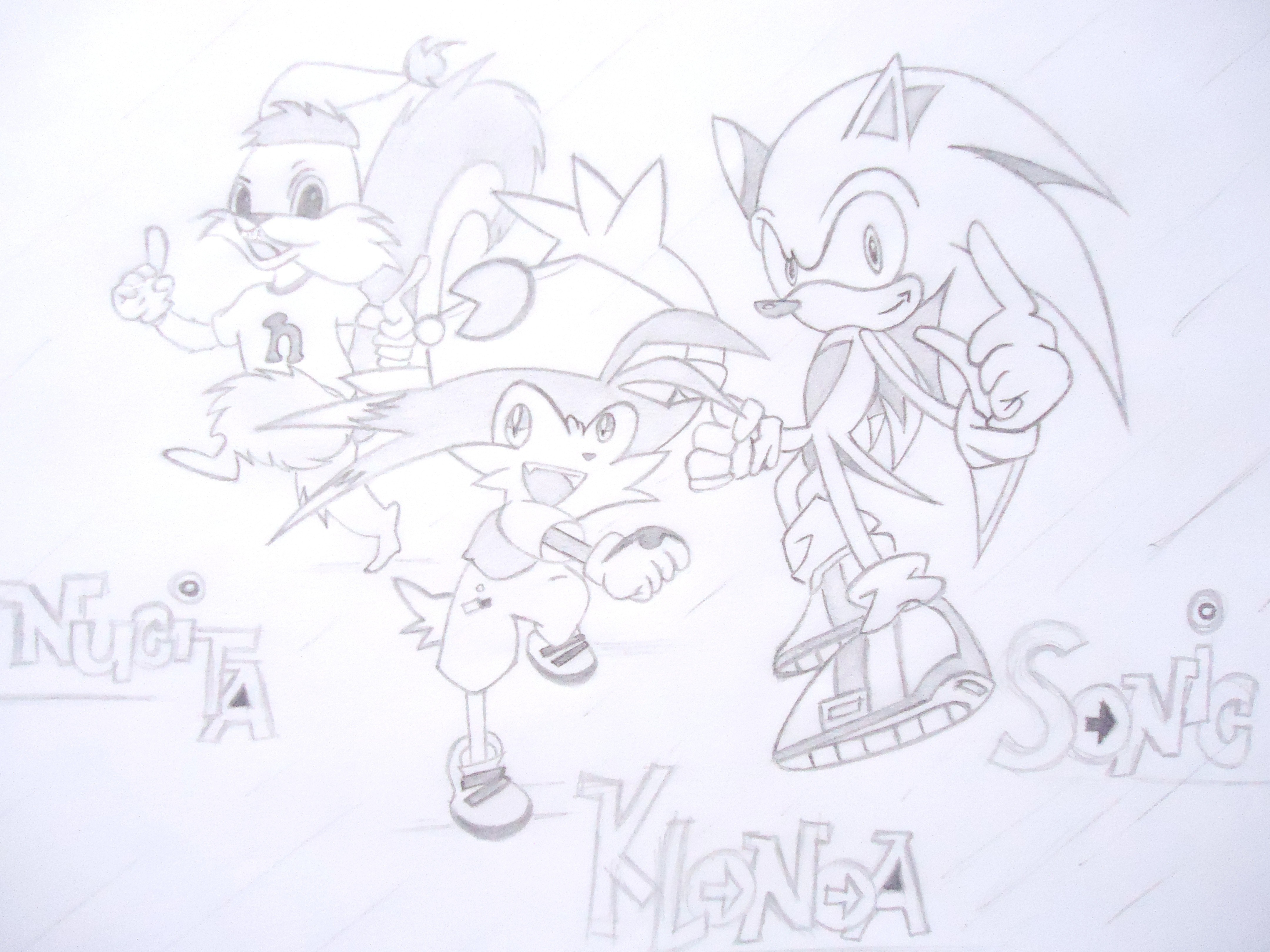 Sonic and friends sketch