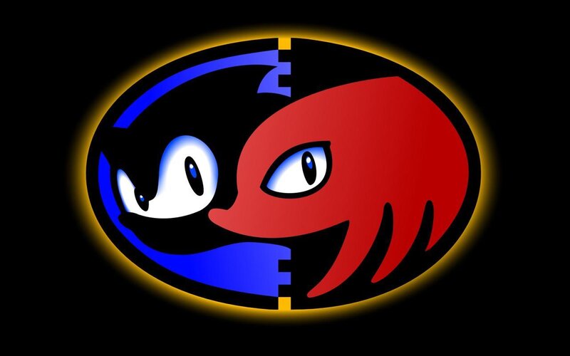 Sonic and Knuckles split logo