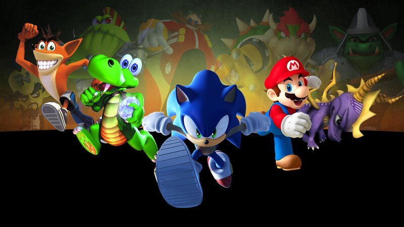 Sonic and Mario Characters — Blue