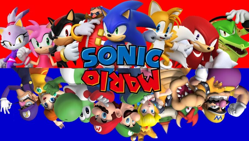 Sonic and Mario Characters — Red