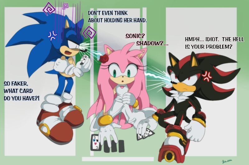 Sonic and Shadow Arguing