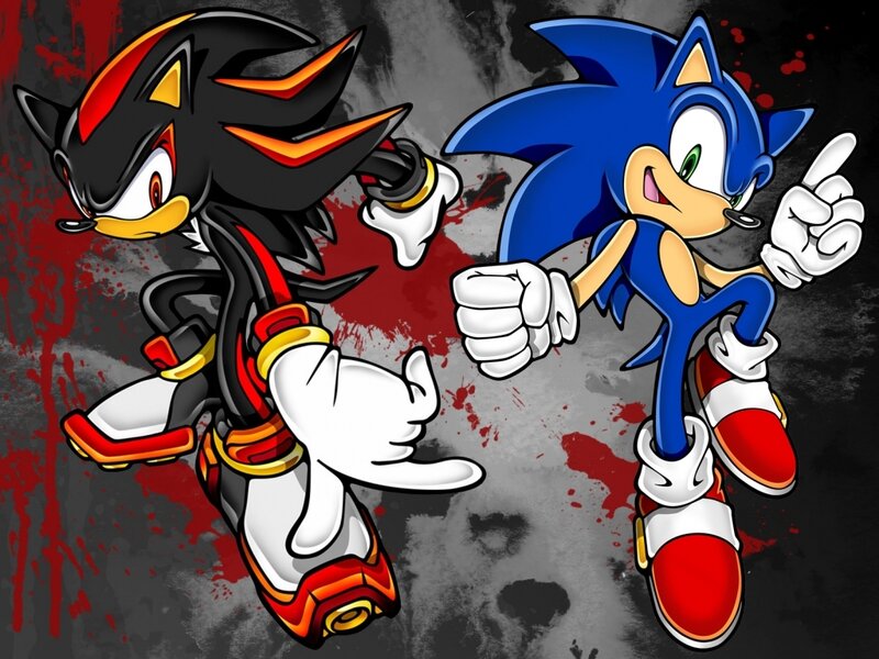 Sonic and Shadow Characters — Blue, Dramatic