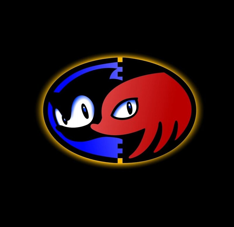Sonic and Shadow Faces — Black