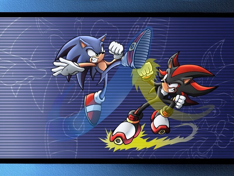 Sonic and Shadow Fighting