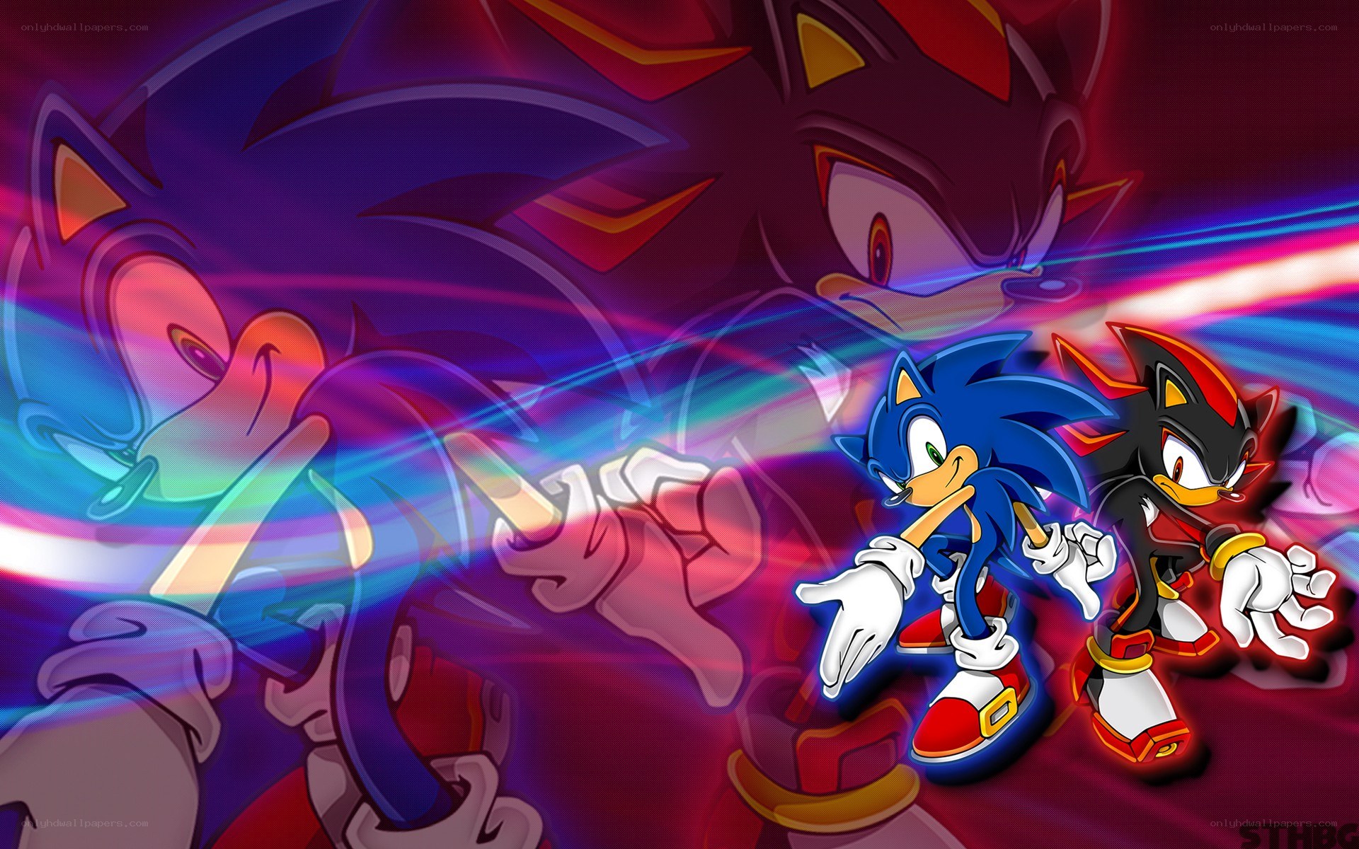 Sonic and Shadow in action