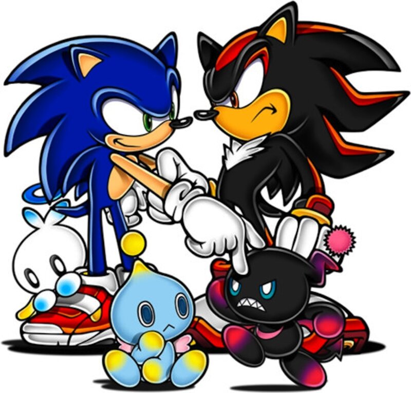 Sonic and Shadow with Chao