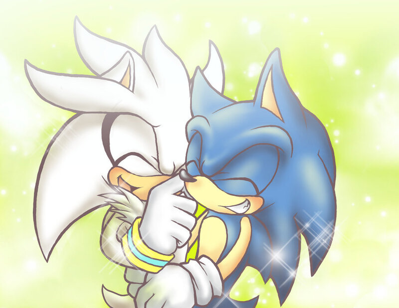 Sonic and Silver Hugging