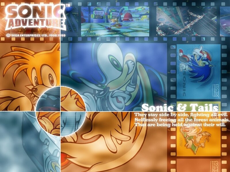 Sonic and Tails adventure collage