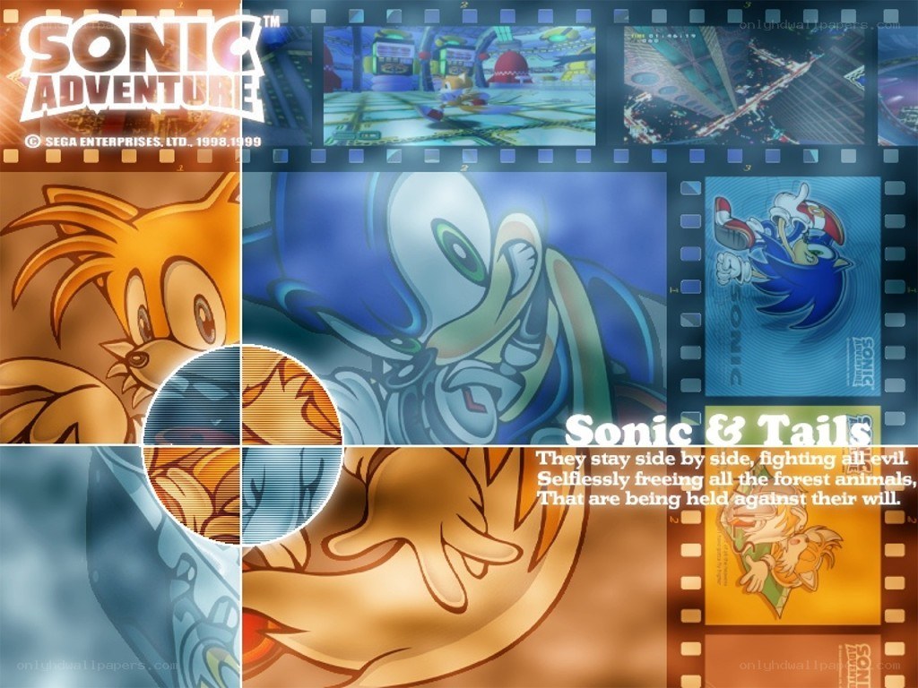 Sonic and Tails adventure collage