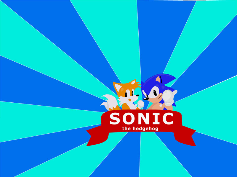 Sonic and Tails Characters — Blue, Vibrant, Digital Art