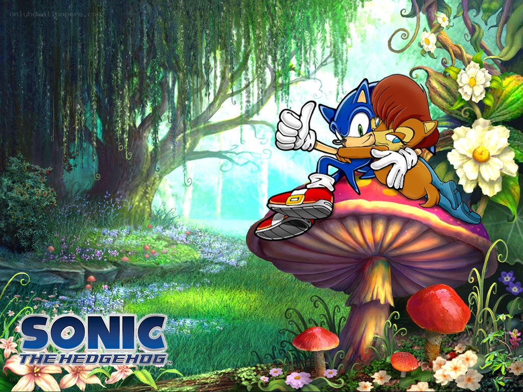 Sonic and Tails in a forest