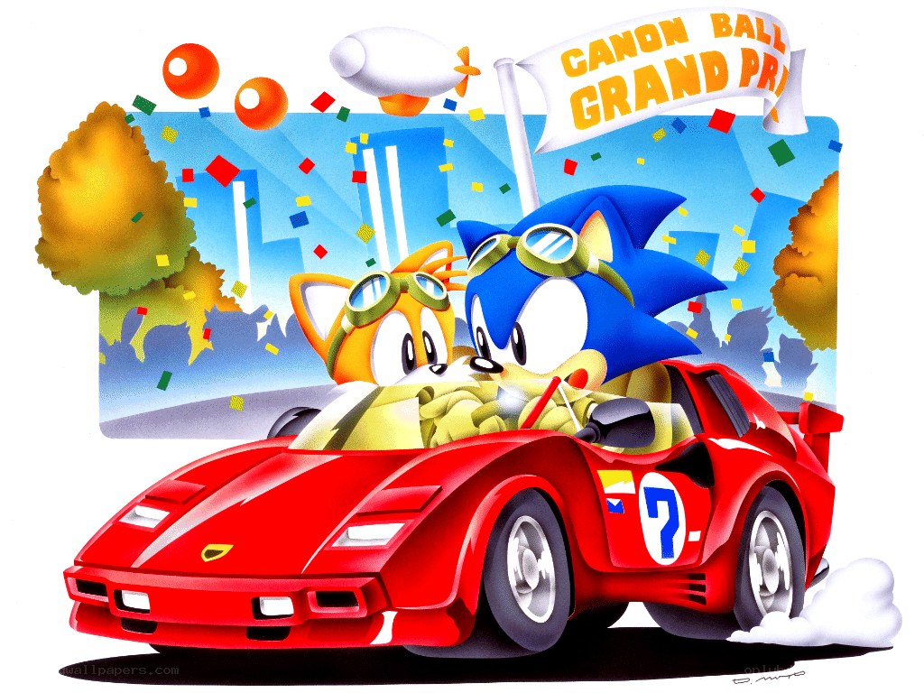 Sonic and Tails in a race