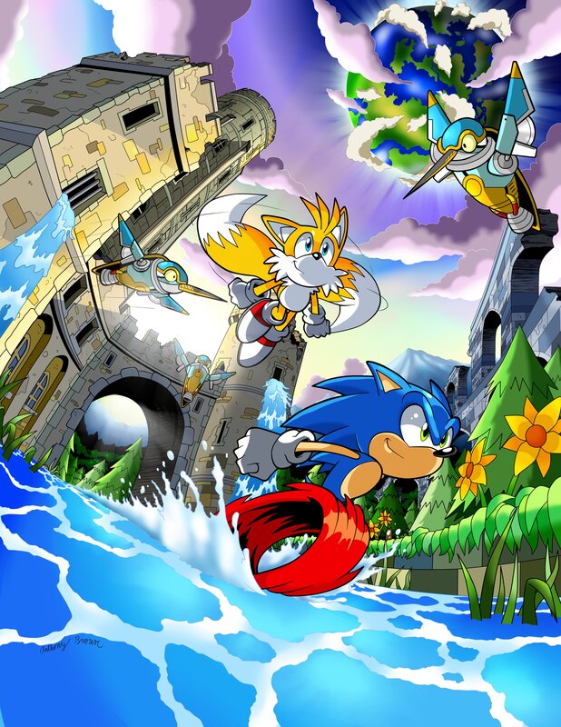 Sonic and Tails in Action — Blue