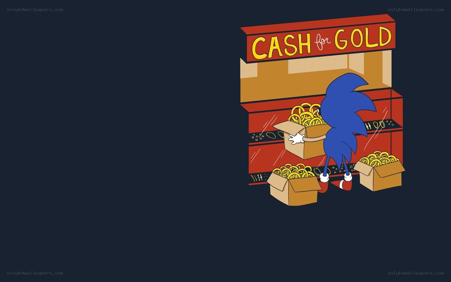 Sonic at a gold shop