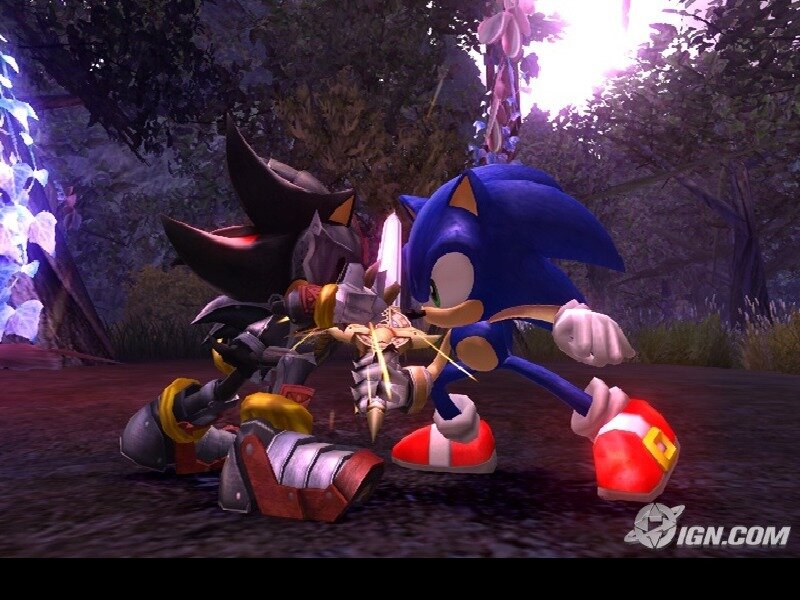 Sonic Fighting a Robot