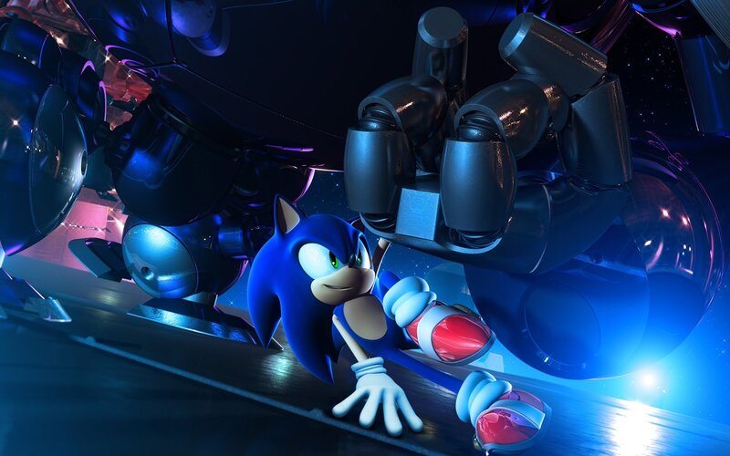Sonic in a futuristic setting