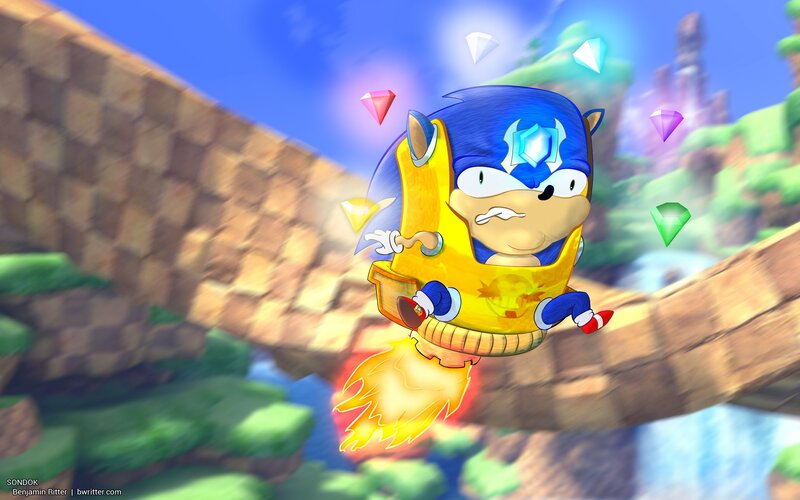 Sonic in a jetpack