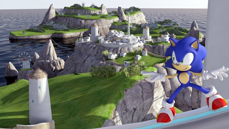 Sonic on a Cliff