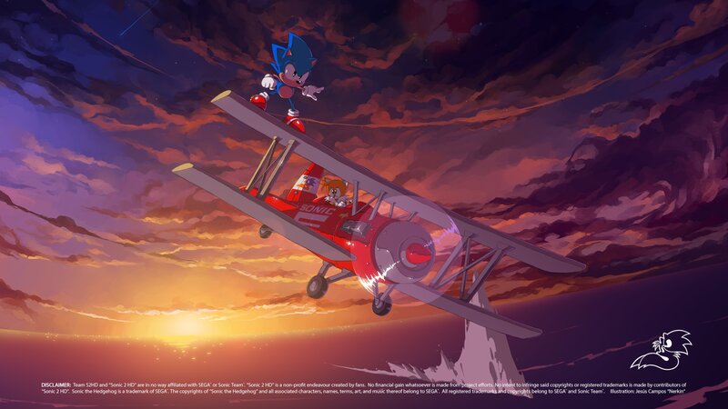 Sonic on Biplane Wing