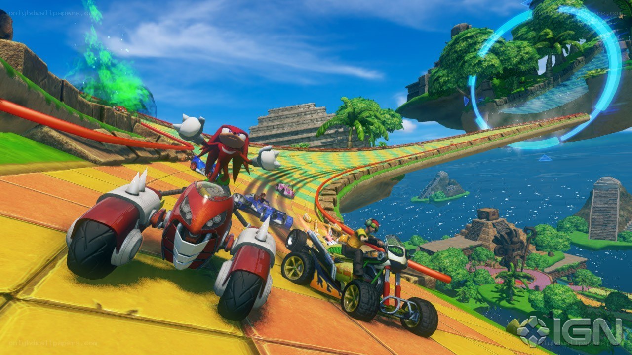 Sonic Racing on a Tropical Track