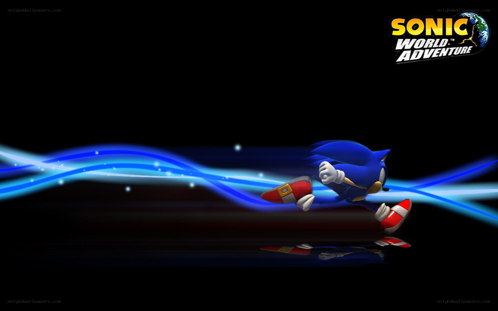 Sonic running in Sonic World Adventure